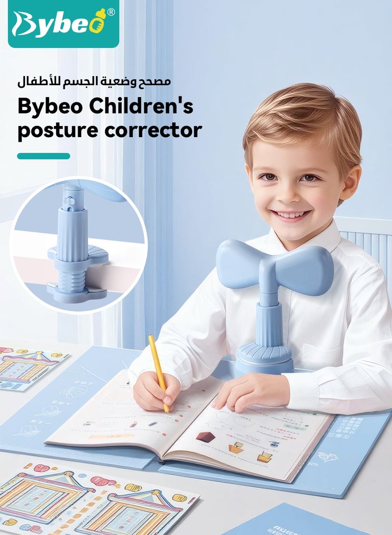 Bybeo Kids Sitting Posture Corrector + Memory Foam Seat Cushion Set, Student Desk Posture Correctors, Orthopedic Chair Pad, for Long Sitting, Reading, Writing Posture Trainer, and Tailbone Pain Relief - Image 2